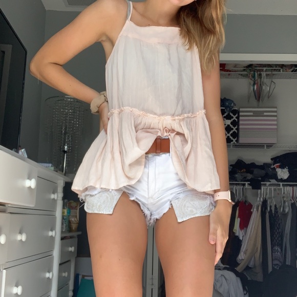 Pink Flowy Tank w Adjustable straps - Picture 1 of 5